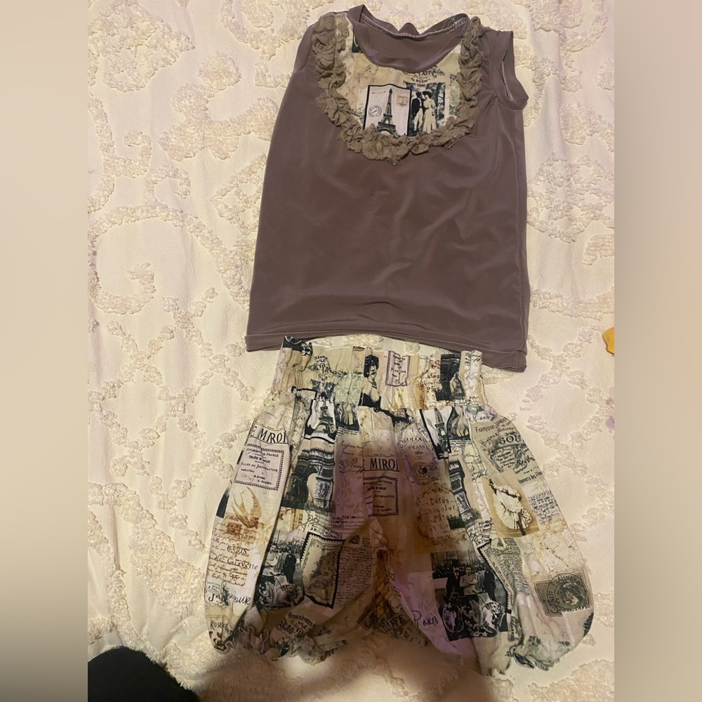 La posh handmade Paris short set 4t